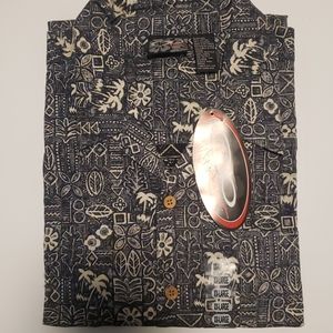 Black Hawaiian Flower Shirt